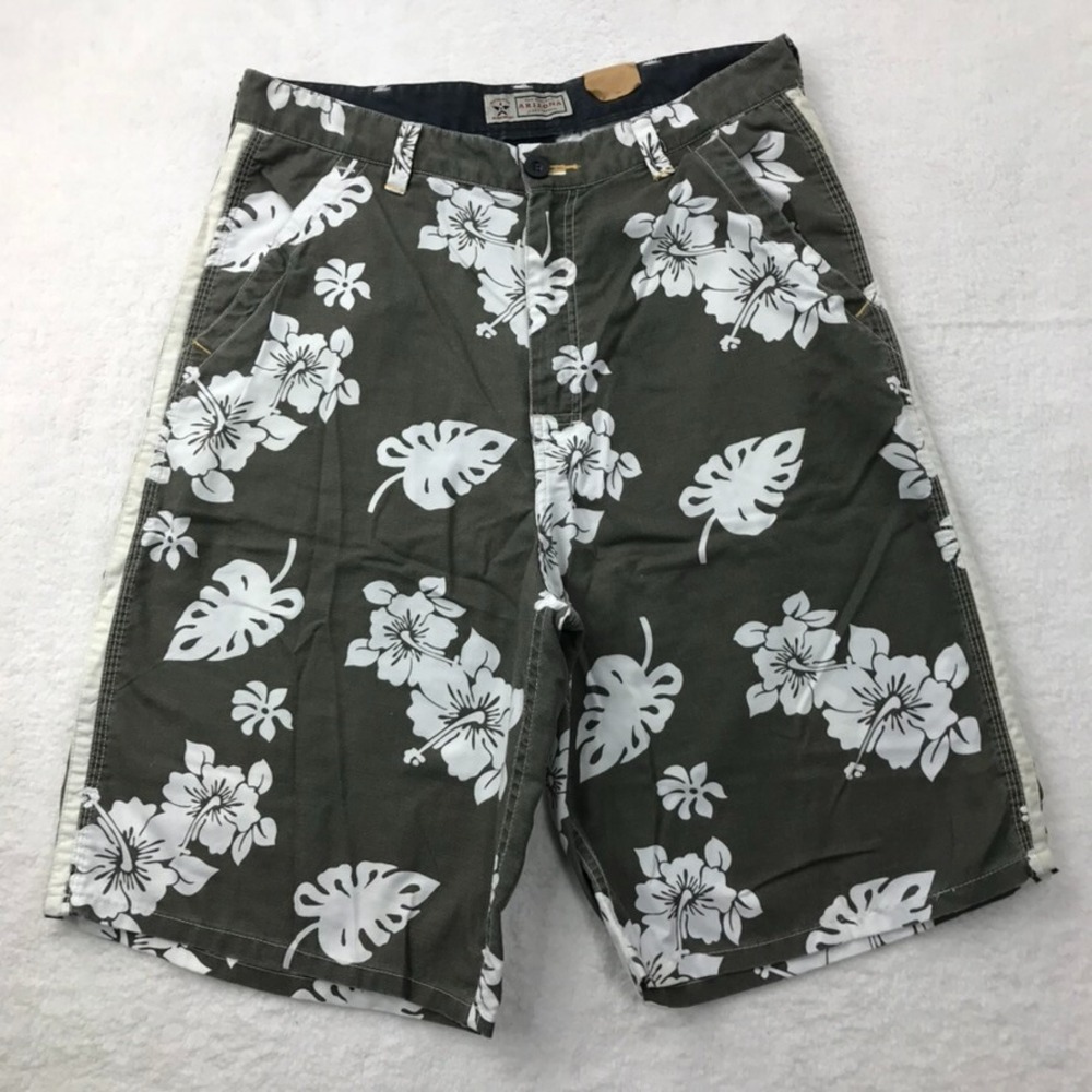 Vintage Y2K Arizona Shorts Mens 34 Floral Surf Skate Long Board Hawaiian 2000s